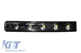 Fekete első fényszóró takaró, fekete LED DRL oldalhelyzetjelzővel Mercedes Benz G-Osztály W463 (1989-up) G65 AMG Design-image-6019506