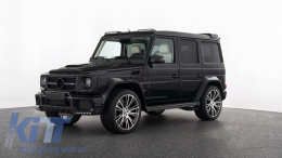 Fekete első fényszóró takaró, fekete LED DRL oldalhelyzetjelzővel Mercedes Benz G-Osztály W463 (1989-up) G65 AMG Design-image-6019559