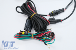 Fekete első lámpa fedők, fekete LED DRL oldal jelző lámpákkal Mercedes Benz G-Osztály W463 (1989-up) G65 AMG Design Fekete-image-6019510