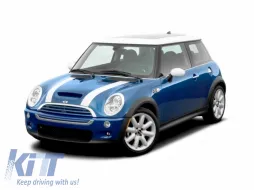 image-58-Fekete-fehér motorháztető fólia matrica - MINI R50 R52 R53 R56 R57 Clubman R55 (2001-2017) prémium minőség