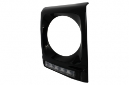 Fekete fényszóró szett LED DRL-lel, króm, MERCEDES G-osztály W463 (1989-2012), G65 Design, Bi-Xenon hatású-image-6020050