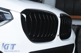 Fekete lakk hűtőrács BMW X3 G01, X4 G02 2017-2021 modellekhez-image-6145603