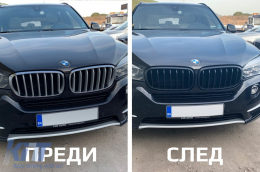Fekete matt hűtőrács vese BMW X5 F15 2013-2018, X6 F16 2014-2019 modellekhez-image-6143290