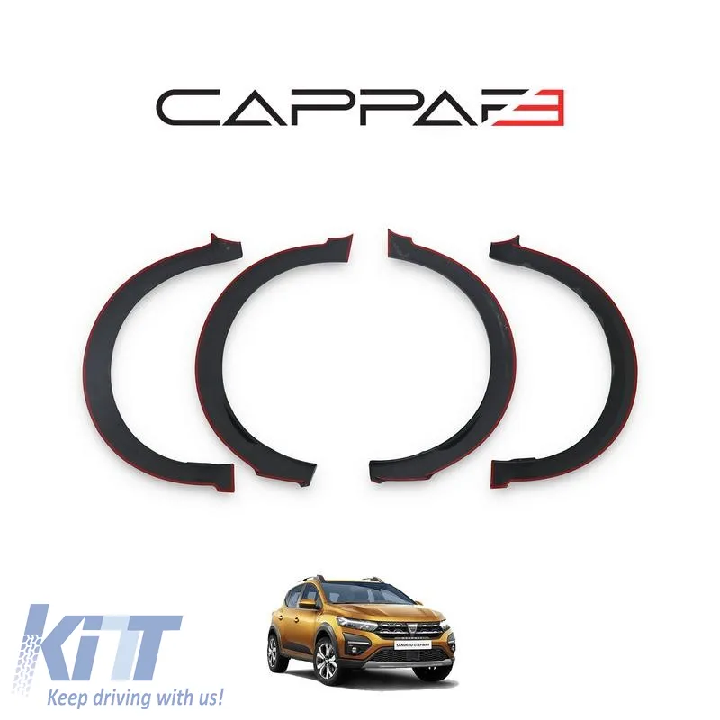 Fender Flares suitable for Dacia Sandero 2021+ "Stepway Look" Set 4 Pcs