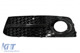 Fendinebbia Copertine Griglie laterali per AUDI A4 B8 8K 2007-2011 S4 Look nera-image-6067944
