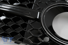 Fendinebbia Copertine Griglie laterali per AUDI A4 B8 8K 2007-2011 S4 Look nera-image-6067946