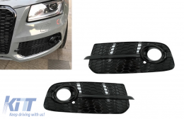 image-24-Fendinebbia copertine griglie per Audi Q5 SUV 8R Facelift 2012-2016 Nero RS Look