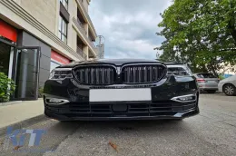 Fényes fekete dupla lamellás vese hűtőrács BMW 5-ös G30, G31 2017-2020 modellekhez-image-6162812