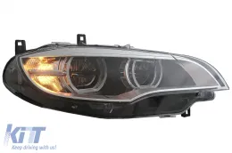 Fényszóró 3D dupla Angel Eye BMW X6 E71 (2008-2012), fekete-image-6083037