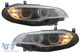 Fényszóró 3D dupla Angel Eye BMW X6 E71 (2008-2012), fekete-image-6083038