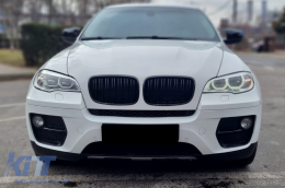Fényszóró 3D dupla Angel Eye BMW X6 E71 (2008-2012), fekete-image-6090543