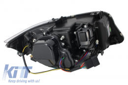 Fényszóró 3D LED angyalszem BMW E90/E91 (2005-2008) U-Type Króm HID-image-6023837