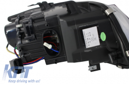 Fényszóró 3D LED angyalszem BMW E90/E91 (2005-2008) U-Type Króm HID-image-6023838