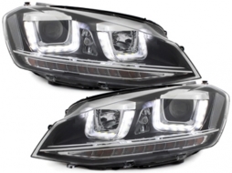 image-12-Fényszóró 3D LED DRL LED kanyarodó fénnyel Volkswagen Golf 7 VII (2012-up) R-look fekete