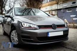 Fényszóró 3D LED DRL Volkswagen Golf 7 VII (2012-2017) piros R20 GTI Look LED dinamikus irányjelzővel-image-6101454