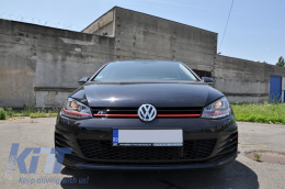 Fényszóró 3D LED DRL Volkswagen VW Golf 7 VII (2012-2017) piros R20 GTI Look LED dinamikus irányjelzővel RHD-image-6022993
