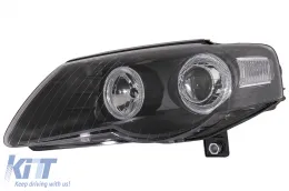 Fényszóró angyalszemes VW Passat 3C (2005-up) 2 körgyűrűs fekete-image-6079895