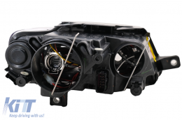 Fényszóró angyalszemes VW Passat 3C (2005-up) 2 körgyűrűs fekete-image-6079898