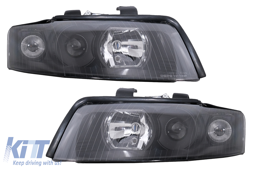 Fényszóró AUDI A4 B6 (2000-2004) RHD / LHD Fekete-image-6038358