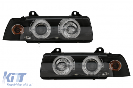 image-7-Fényszóró BMW E36 (1990-1999), Angel Eyes, fekete