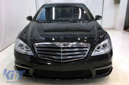Fényszóró búra üveg Mercedes S-osztály W221 (2005-2013), átlátszó-image-6086143
