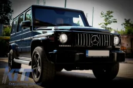 Fényszóró burkolat LED DRL helyzetjelzővel Mercedes Benz G-osztály W463 (1989-től) G65 AMG Design Króm-image-55784