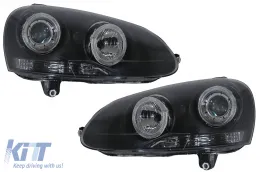 Fényszóró dupla Angel Eye VW Golf 5 V (2003-2007), fekete-image-6078923