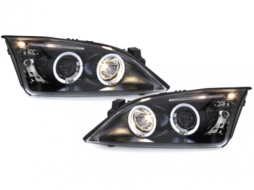 Fényszóró Ford Mondeo 00-07, 2 helyzetjelző gyűrűvel, fekete-image-59606