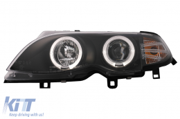 Fényszóró LED Angel Eye BMW E46 Facelift Limousine Touring (2001-2005), Fekete-image-6087901