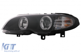 Fényszóró LED Angel Eye BMW E46 Facelift Limousine Touring (2001-2005), Fekete-image-6087912