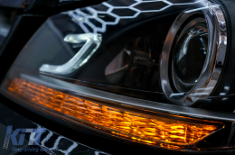 Fényszóró LED DRL Mercedes Benz W204 C-osztály 2011+ Fekete-image-6095144