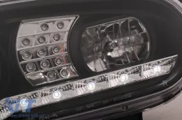 Fényszóró LED DRL VW Golf IV 4 Cabriolet ferdehátú Variant (09.1997-09.2003) Fekete-image-6093999