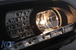 Fényszóró LED DRL VW Golf IV 4 Cabriolet ferdehátú Variant (09.1997-09.2003) Fekete-image-6094006