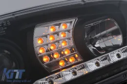 Fényszóró LED DRL VW Golf IV 4 Cabriolet ferdehátú Variant (09.1997-09.2003) Fekete-image-6094009