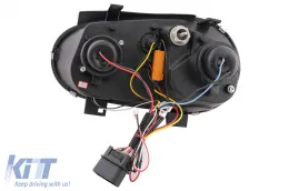 Fényszóró LED DRL VW Golf IV 4 Cabriolet ferdehátú Variant (09.1997-09.2003) Fekete-image-6094014