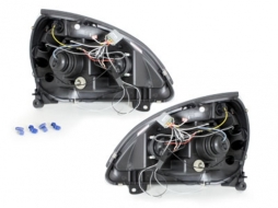 Fényszóró Renault Clio MK3 01-05, 2 körgyűrűs, fekete-image-60050