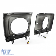 Fényszóró takaró fényes fekete LED nappali menetfénnyel Mercedes G W463-image-6277893