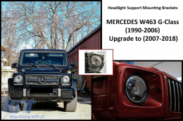 Fényszóró tartókonzol Mercedes W463 G-osztály (1990-2006) modellekhez, Facelift (2007-2018) megjelenéshez-image-6067656