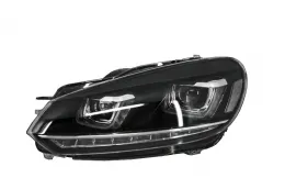 Fényszóró VW Golf 6 VI 08-13 Golf 7 3D LED DRL U-Design dinamikus irányjelzővel és R20 teljes LED hátsó lámpával-image-6021149