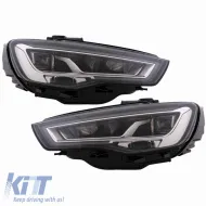 Fényszórók Audi A3 8V 12-16 DRL Full LED & LED irányjelző fekete H7 motorral-image-6290019