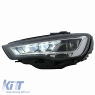 Fényszórók Audi A3 8V 12-16 DRL Full LED & LED irányjelző fekete H7 motorral-image-6290024
