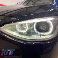 Fényszórók BMW 1 F20 / F21 11-14 LED Angel Eyes Fekete H7 Motorral Depo-image-6290287