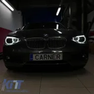 Fényszórók BMW 1 F20 / F21 11-14 LED Angel Eyes Fekete H7 Motorral Depo-image-6290290