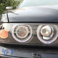 Fényszórók BMW 5 E39 95-03 Angel Eyes Facelift LCI Look Fekete H7/H7 Manuális-image-6290657