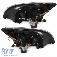 Fényszórók Ford Focus 04-08 DRL & LED irányjelzővel króm H1/H1 JunYan-image-6289963
