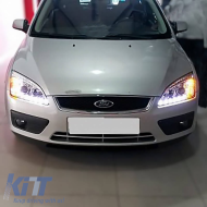 Fényszórók Ford Focus 04-08 DRL & LED irányjelzővel króm H1/H1 JunYan-image-6289964