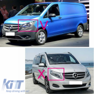 Fényszórók Mercedes-Benz Vito W447 14+ DRL LED csíkos & dinamikus LED irányjelzős fekete, motorral-image-6290002