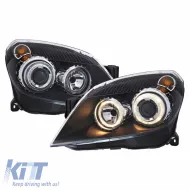 Fényszórók Opel Astra H 04-09 Angel Eyes Fekete H7/H7 motorral Depo-image-6290531