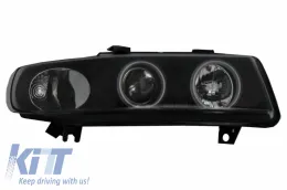 Fényszórók SEAT Leon (1999-2004) / Seat Toledo (1999-2004) Angel Eyes Fekete CCFL-image-6044931