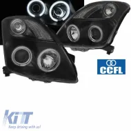 Fényszórók Suzuki Swift 05-10 CCFL Angel Eyes Fekete H1/H1 Sonar-image-6290617